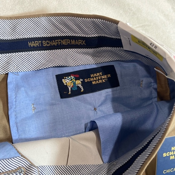 NWT Hart Schaffner Marx 42R Unhemmed Wool Spandex Blend Traveler Slacks Pants - Picture 5 of 11